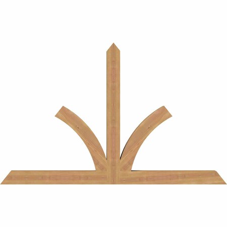 Ekena Millwork Richland Timber Gable Bracket, Western Red Cedar, 60"W x 38"H x 3 1/2"D x 3 1/2"F, 15/12 Pitch GBW060X38X0404RIC00SWR